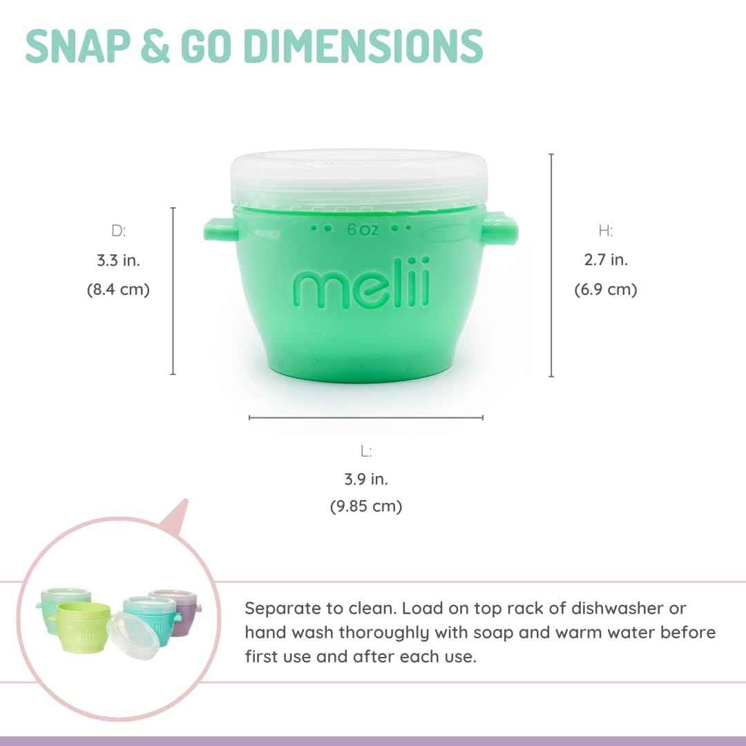 BPA-Free Toddler Food Containers, 6 oz, 4 Pack