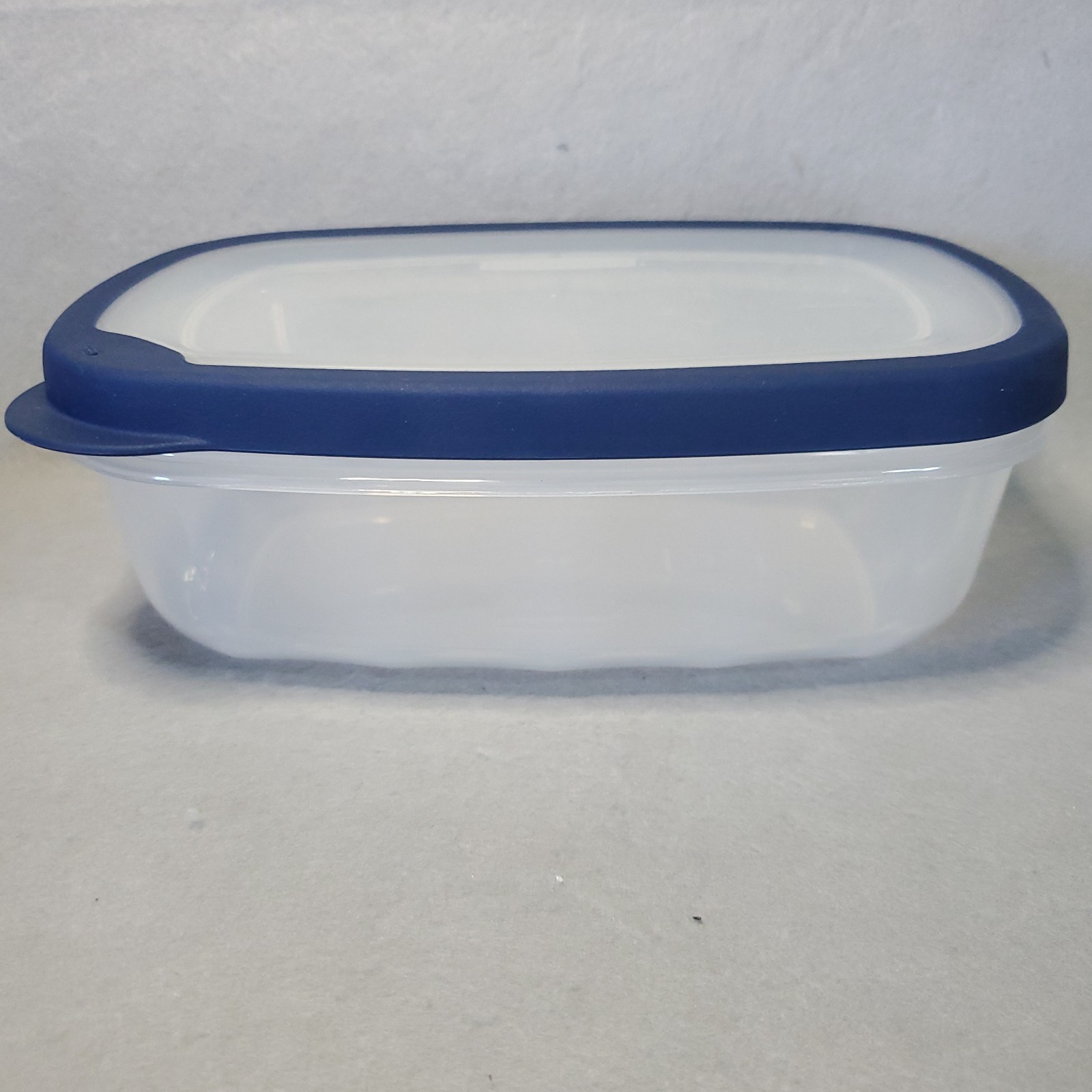 1 – Vintage Rubbermaid Servin Saver 1.2 Qt B Blue Rim Flex & Seal Lid 553