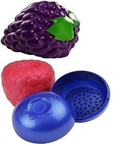 Hutzler 3pc Fruit Saver Set, Grapes, Blueberry and Raspberry Containers