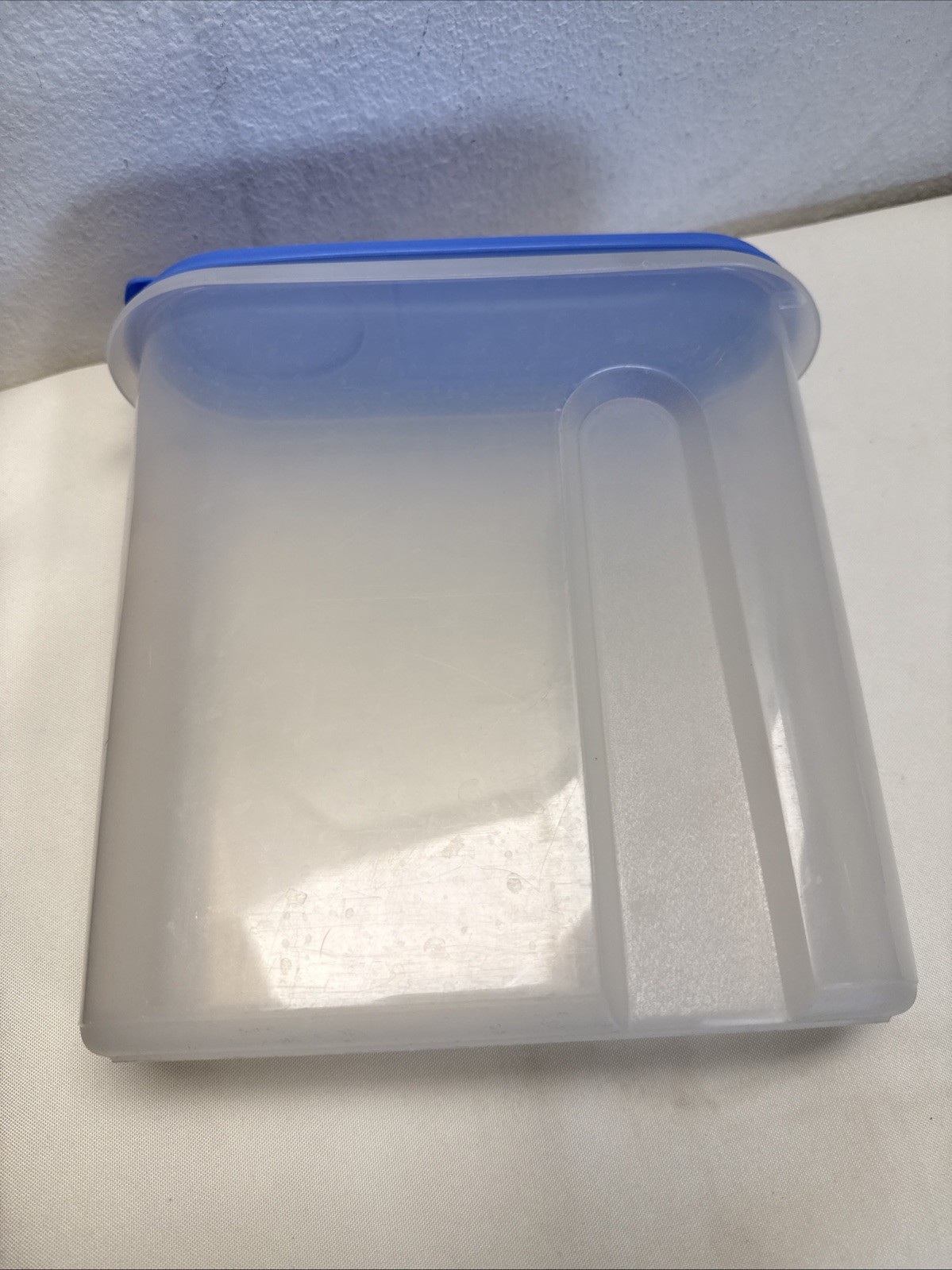 Vintage Anchor Hocking 3.75Qt Cereal Keeper Storage Container Pantry Blue Lid #2