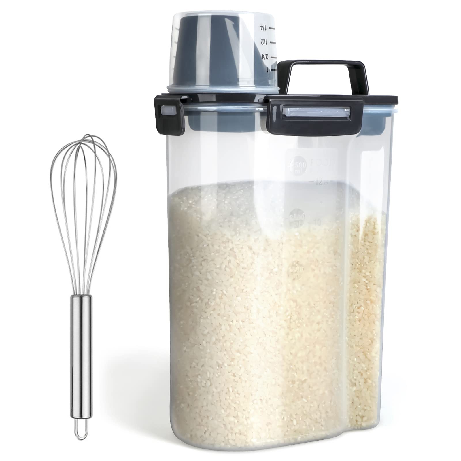 Rice Airtight Dry Food Storage Containers Bpa Free Plastic Storage Bin Dispenser