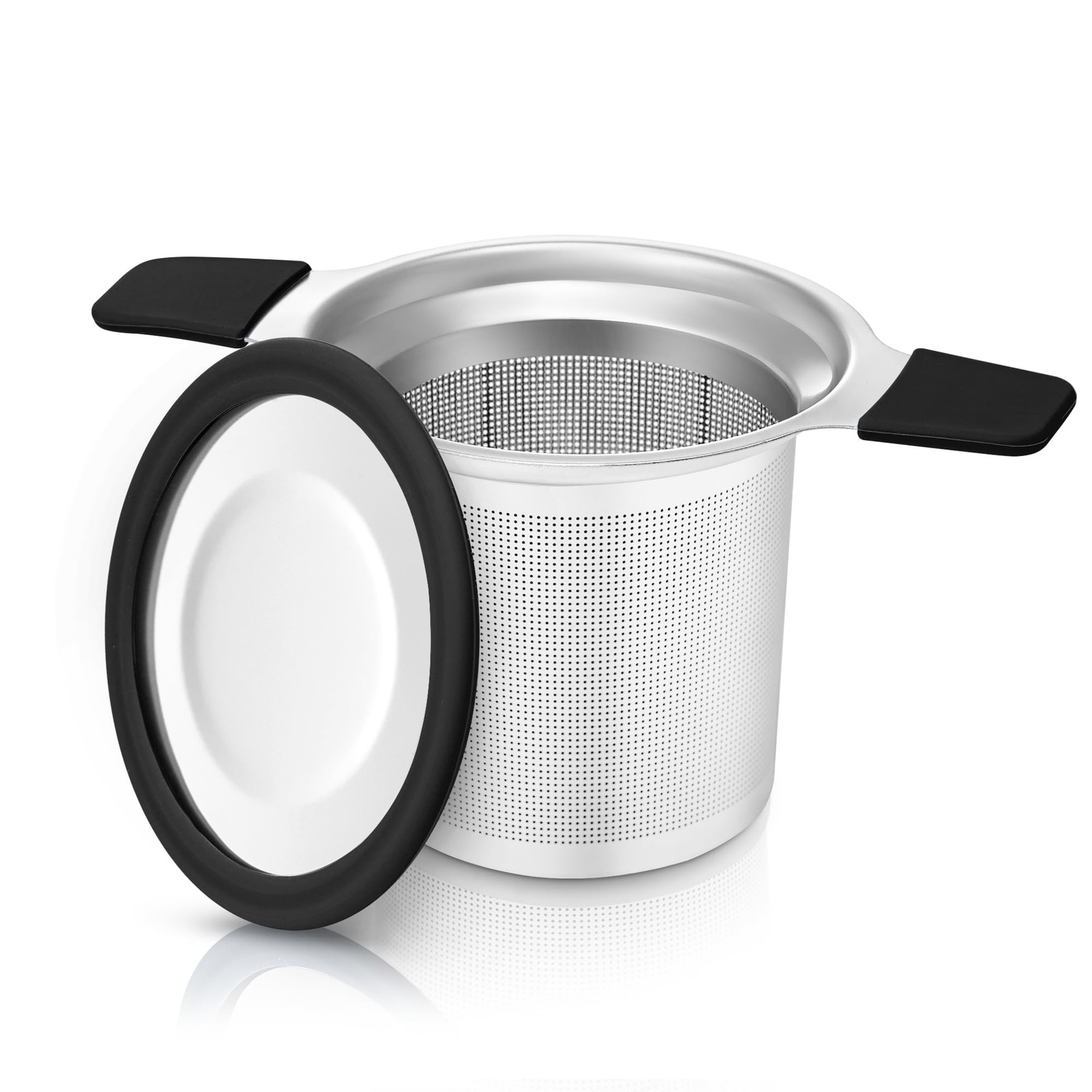 Stainless Steel Tea Infuser for Loose Leaf – Extra Fine Mesh Small, Black