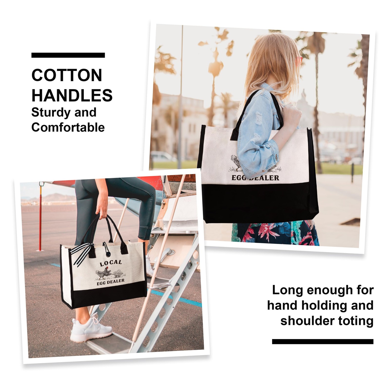 Craftique Chicken Gifts For Women-Funny Local Eggs Dealer Tote Bag Unique-
