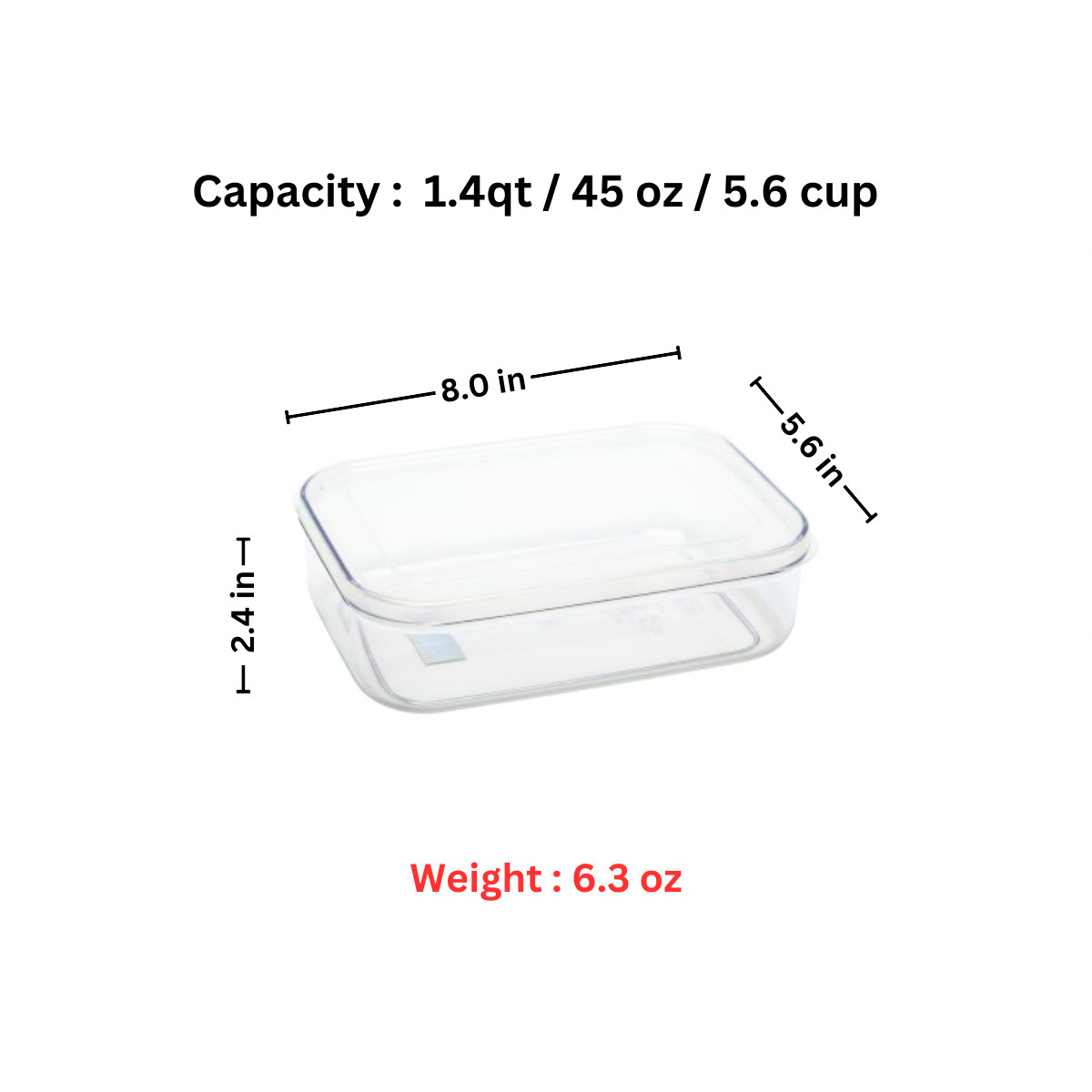 Lustroware Micro Clear Kitchen Pantry Food Storage Container Canister Set