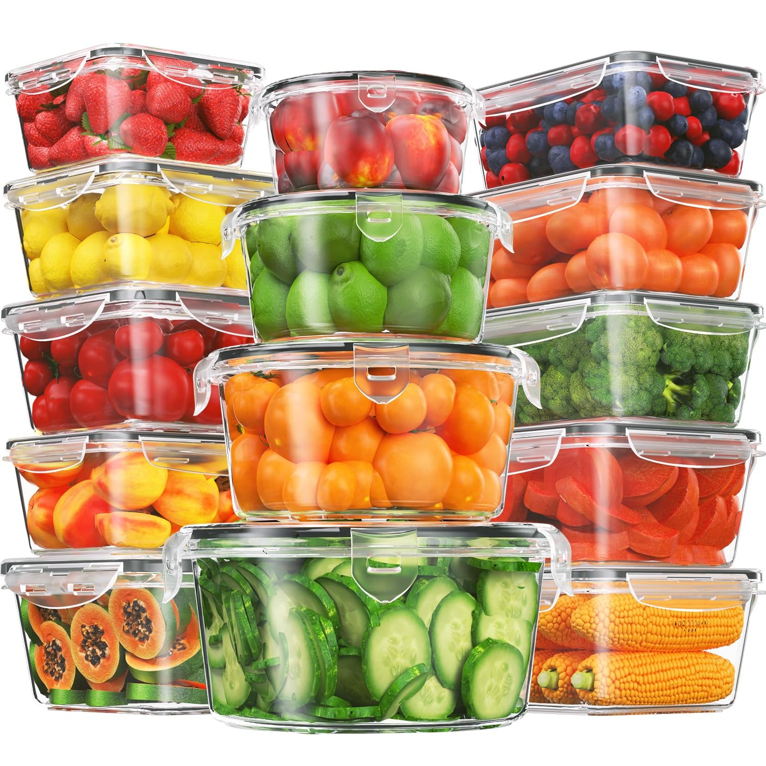 28 Pieces Food Storage Containers with Lids EXTRA LARGE Extra large, 14 pack