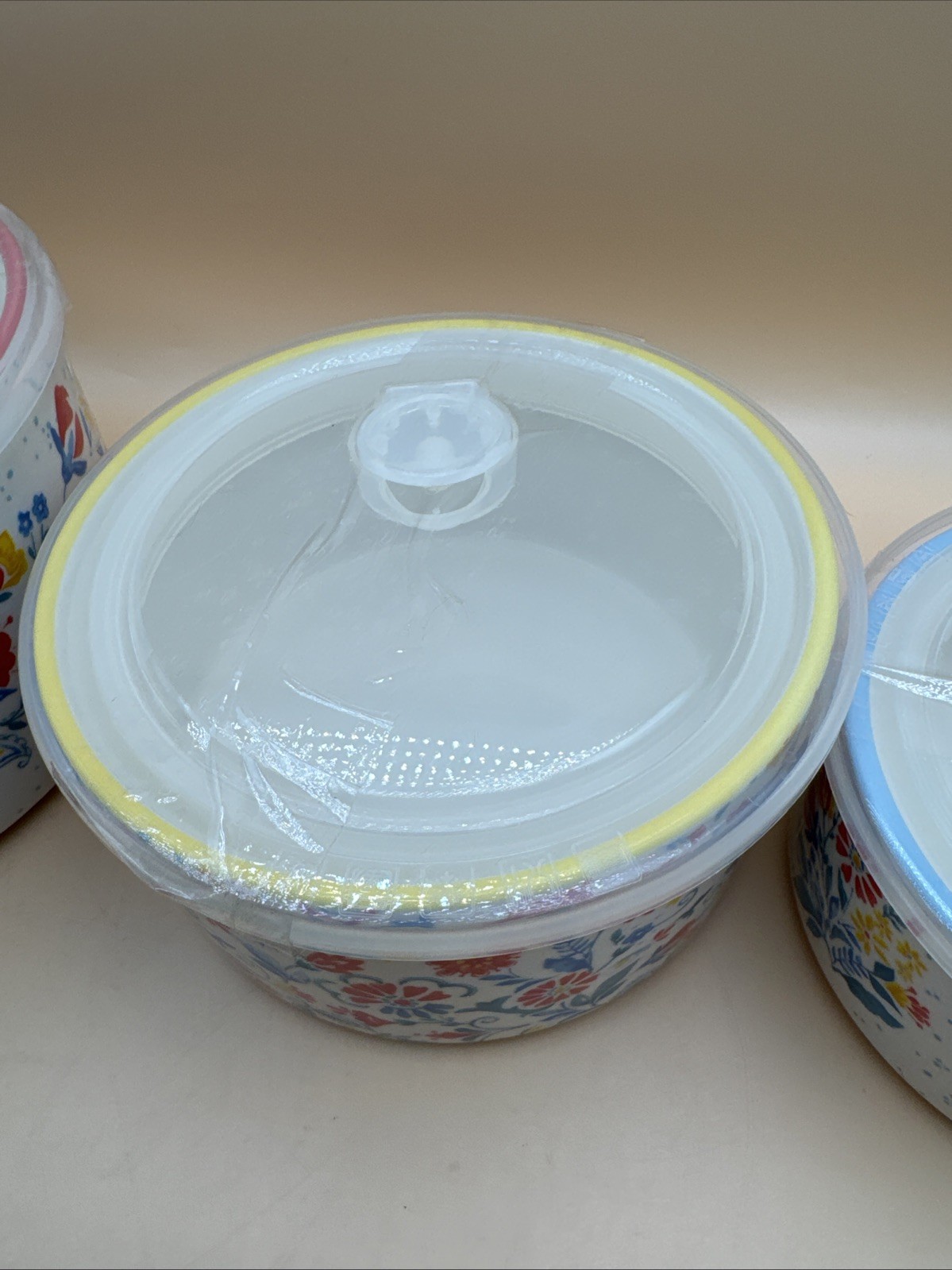 Pioneer Woman 3 Piece Ceramic Storage Containers Granny Cottage Core