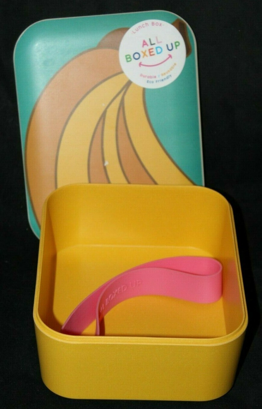 Eco One All Boxed Up Yellow Banana Fruit Lunch Box Food Storage Container