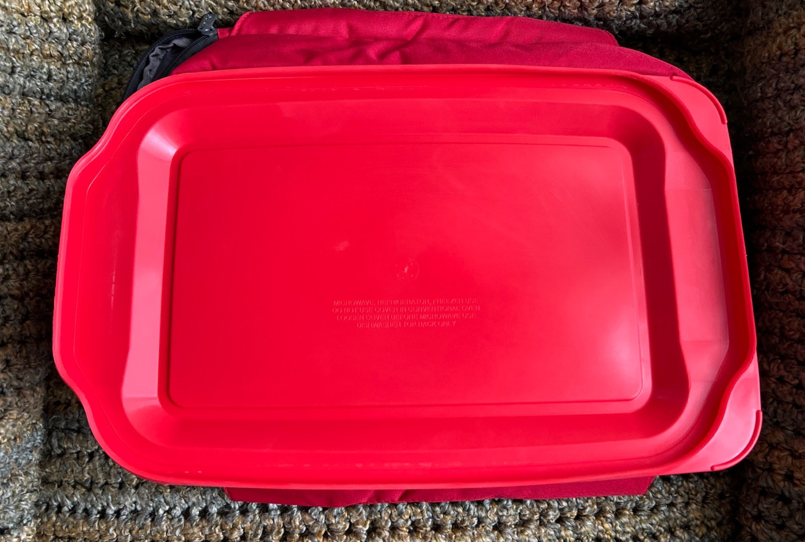 3-QT Pyrex Glass Food Storage Containers Carrier Bag Bakeware Dish Cold Hot Pack