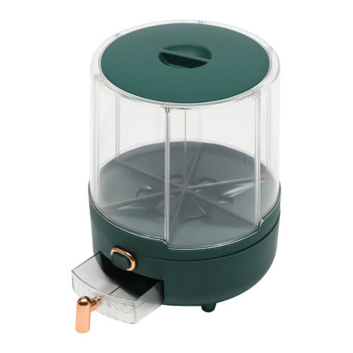 Rice Dispenser Dry Grain Food Storage Container Tank 6-Grid Rotating for Kitchen