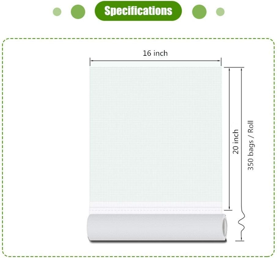 Food Storage Bags, 16″ X 20″ Clear Plastic Produce Bags on a Roll, Durable Pl…