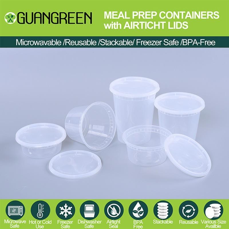 24 Pack Leak-Proof Soup Cups, 8/16/32oz Food Storage Containers with Condiment L