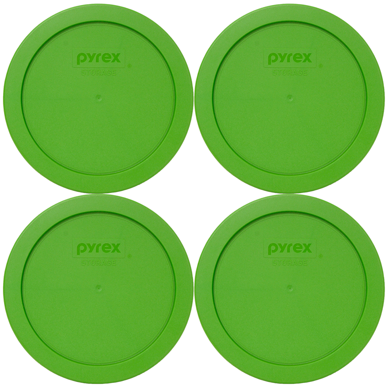 Pyrex 7201-PC Lawn Green Plastic Storage Replacement Lid Cover (4-Pack)