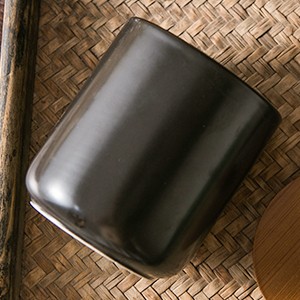 Black Ceramic Canister Set with Wooden Lid, 3-Piece Airtight Food Storage Jars