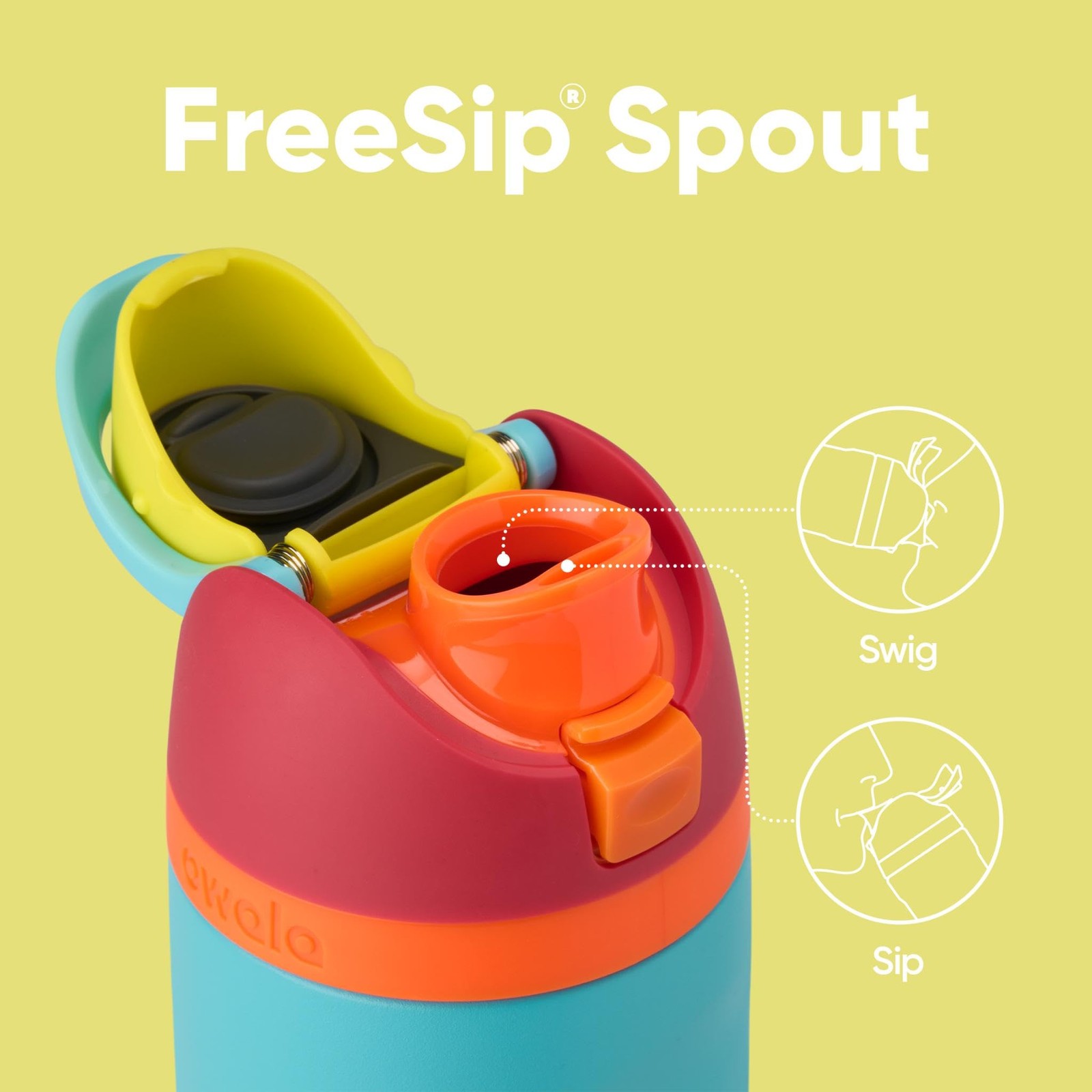 Owala Freesip Insulated Stainless Steel Water Bottle Straw Bpa-Free Sports