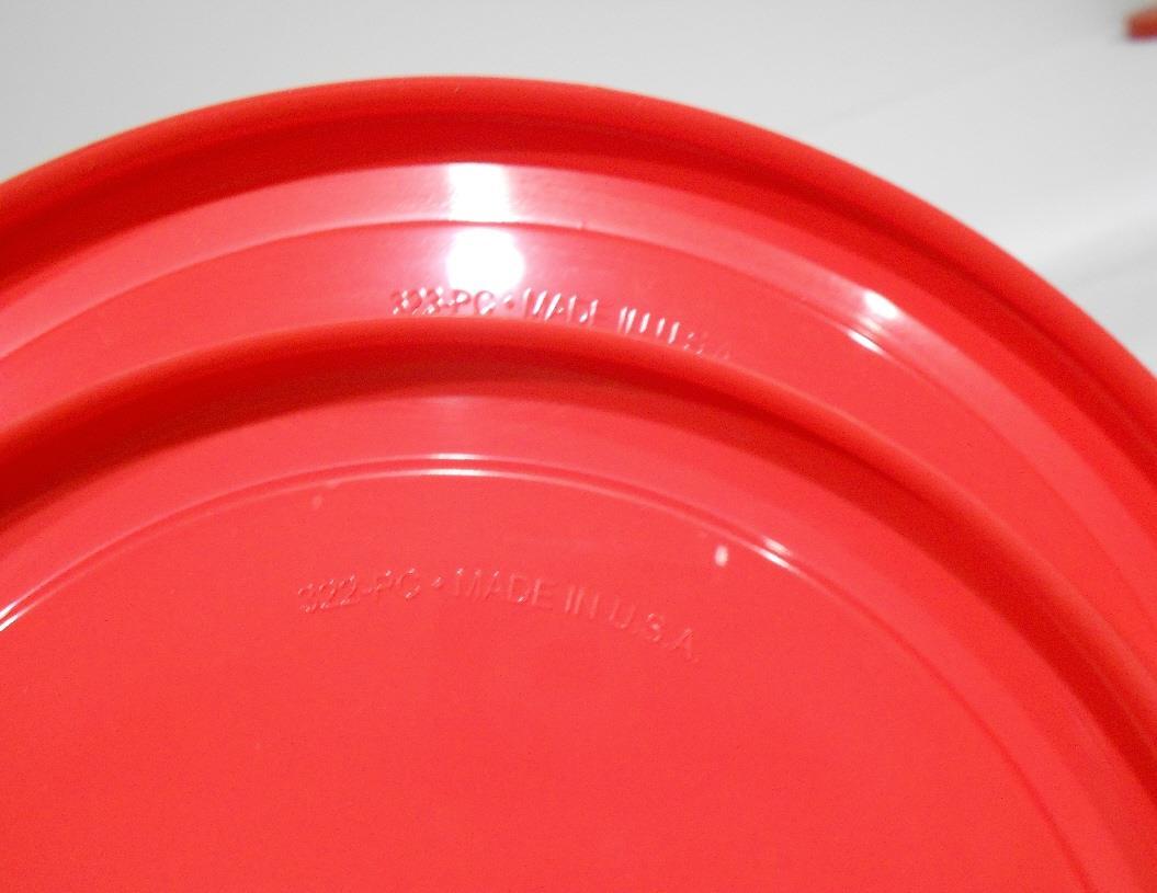 ❤️ PYREX RED Round PLASTIC COVER for 1-Qt / 1.5-Qt. MIXING BOWLS 322-PC 323-PC