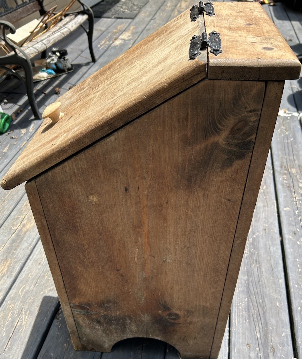 Vintage Wooden Potato /Onions Storage Bin Handmade Primitive Farmhouse Box