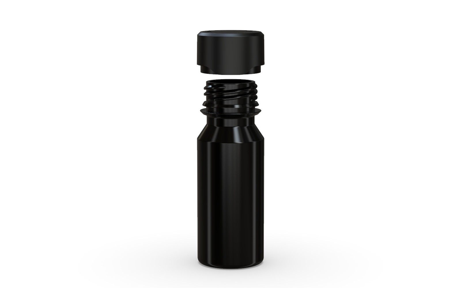 CHUBBY GORILLA 60ML STUBBY AVIATOR SHOT BOTTLES (5pack) BLACK BOTTLE/BLACK LID