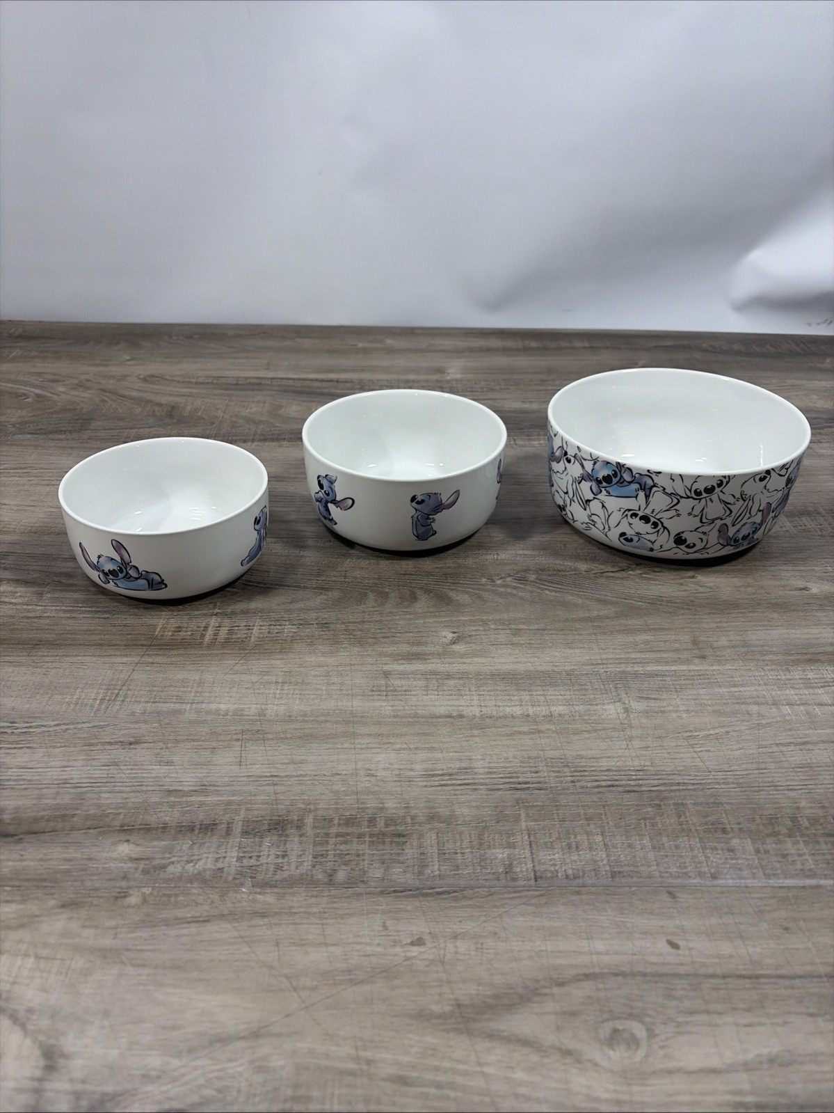 NOB Set Of Lilo & Stitch Ceramic Food Storage Bowls & Matching Bowl Set