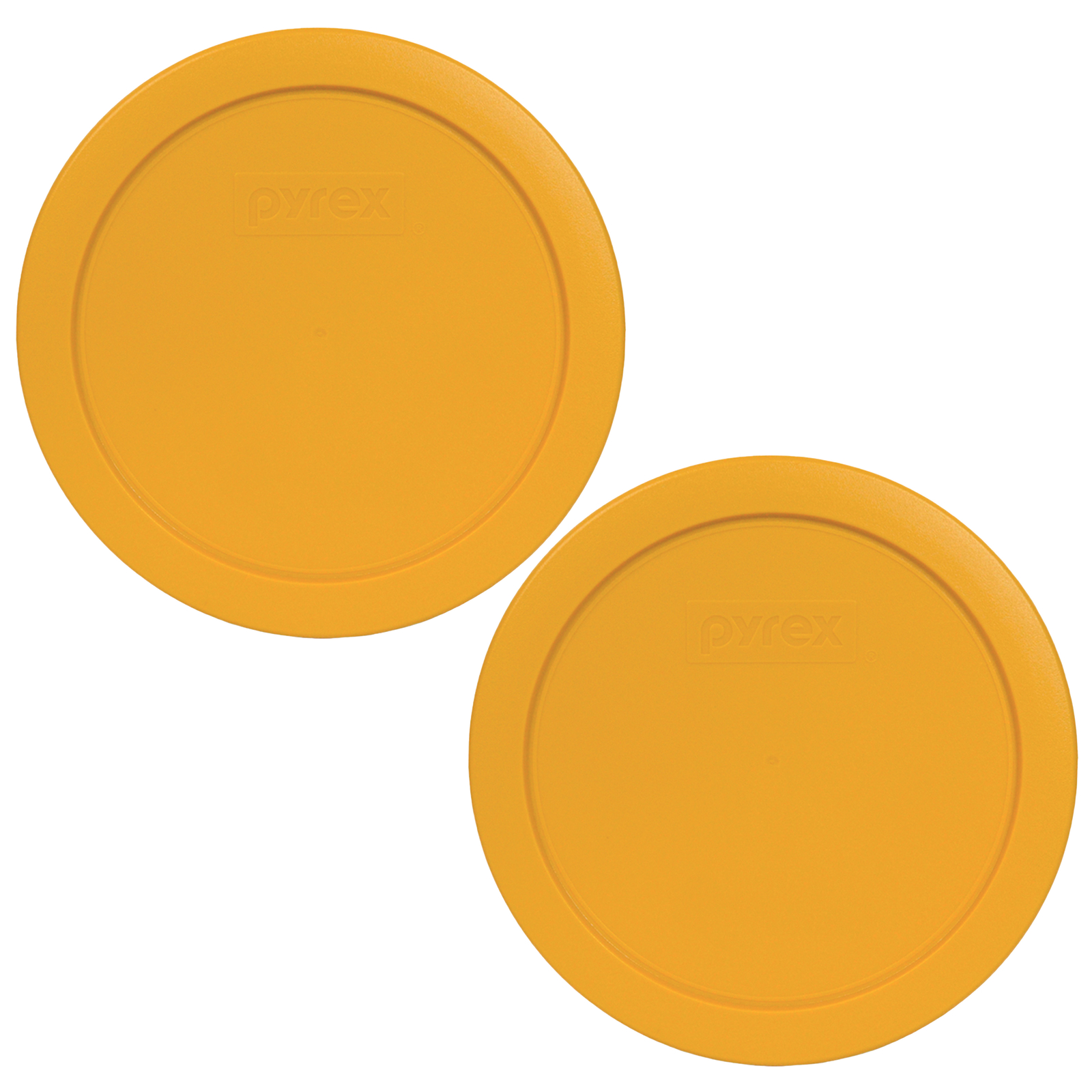 Pyrex 7402-PC 7-Cup Lemon Drop Yellow Lids – 2 Pack Made in the USA