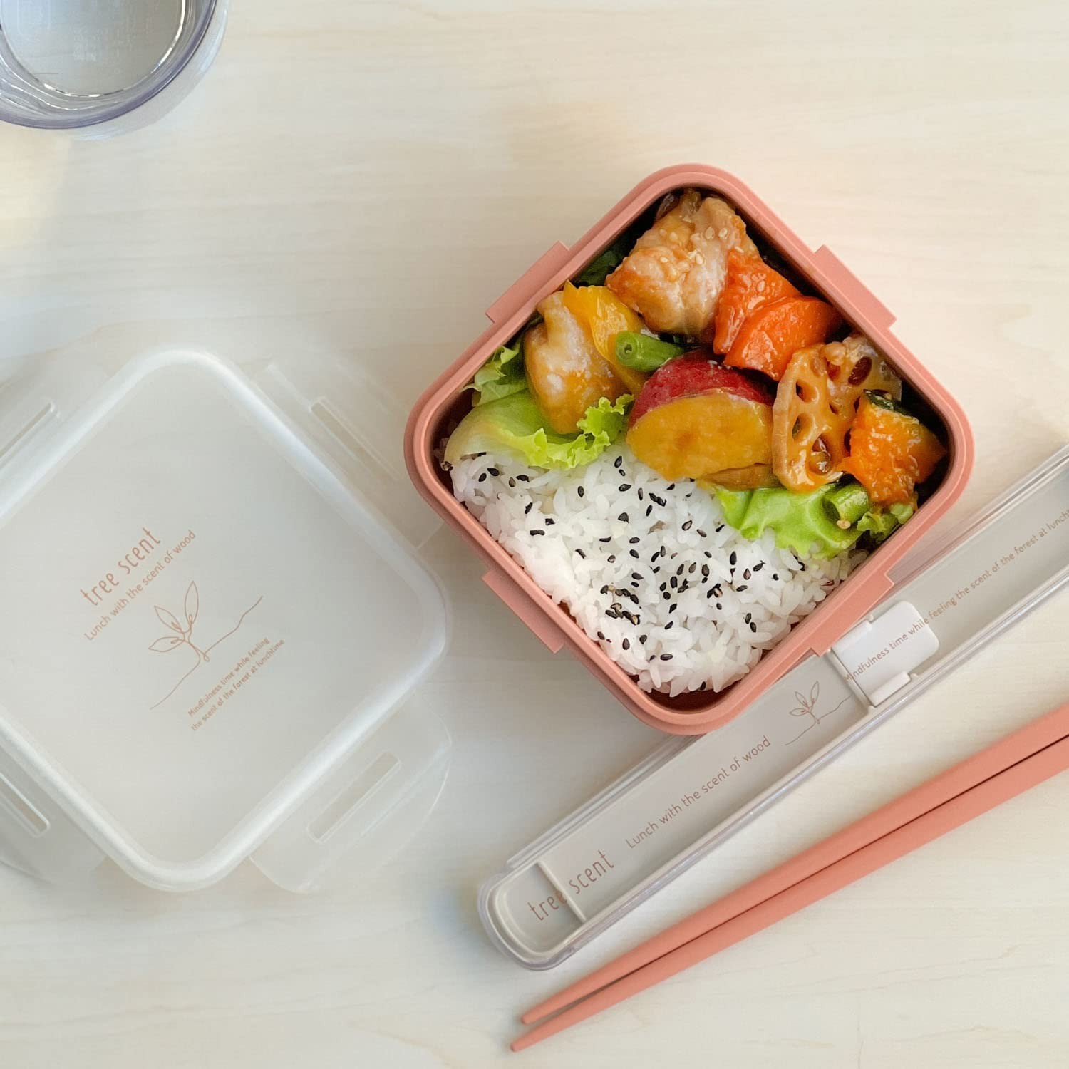 Food Container Hinoki Nopura Blue PCL-7
