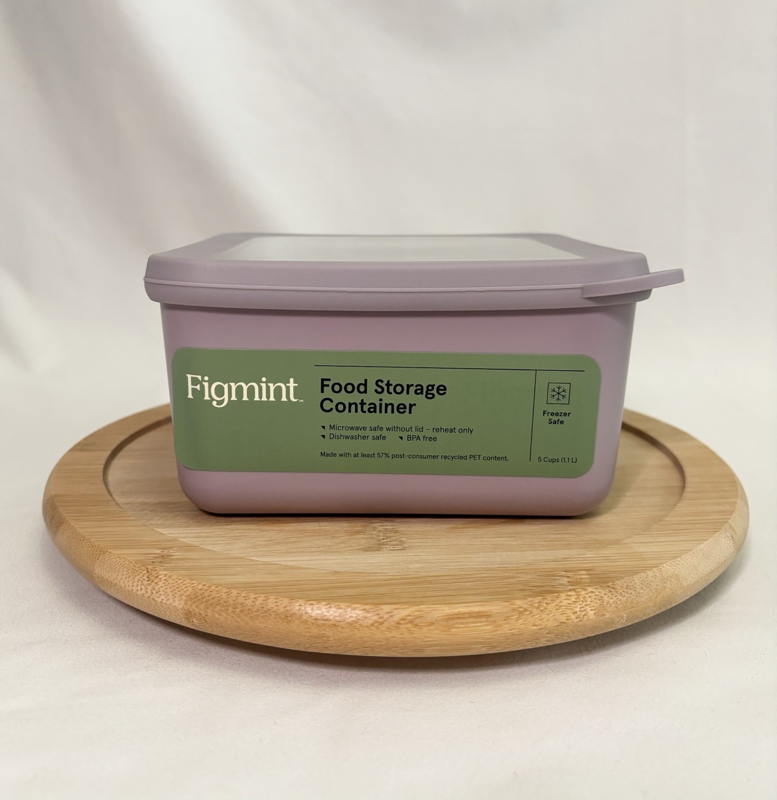 Figmint 5 Cup (1.1L) Purple Food Storage Container Snap Lid, NEW