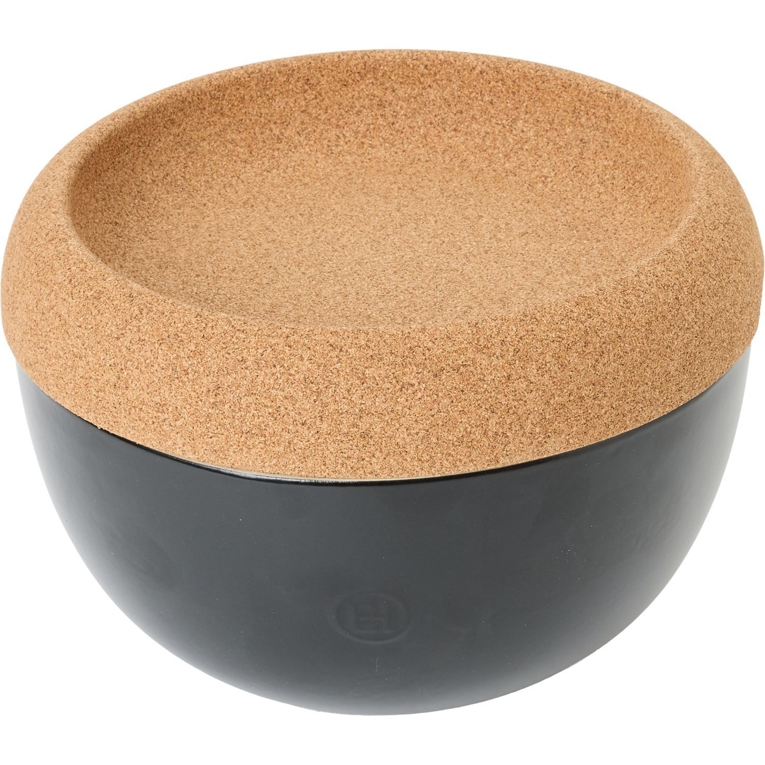 Emile Henry Deep Food Storage Bowl 10.6″ with Lid Black Truffle Made in France