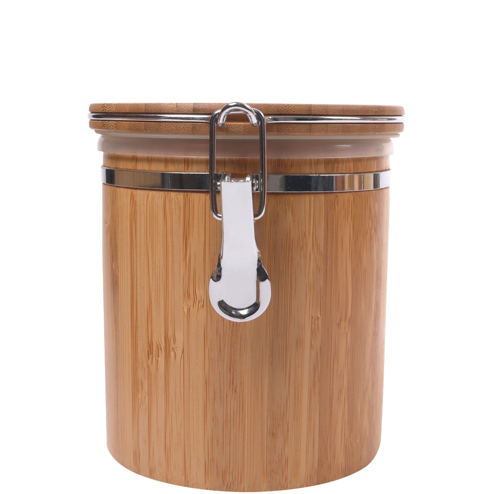 Hinged Cylindrical Bamboo Container – 6″ x 5.25″ – Multiple Styles