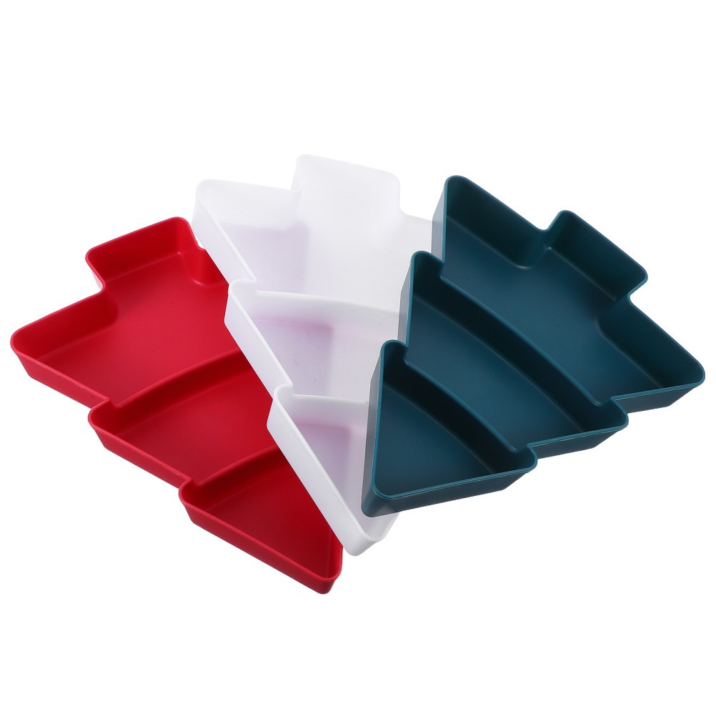 3 Pcs Appetizer Serving Tray Christmas Home Decor Fruit Holder Dish