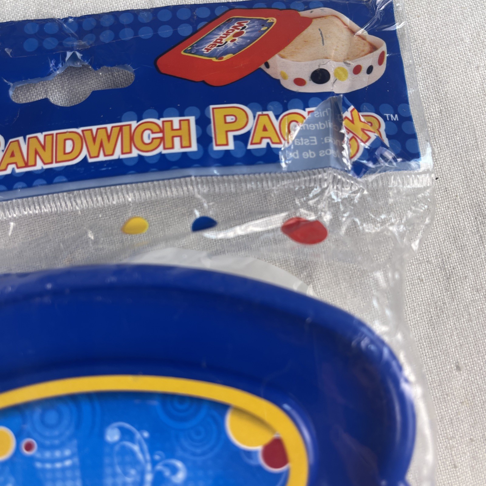 WONDER BREAD SANDWICH PACKER CONTAINER, NEW, SEALED BLUE