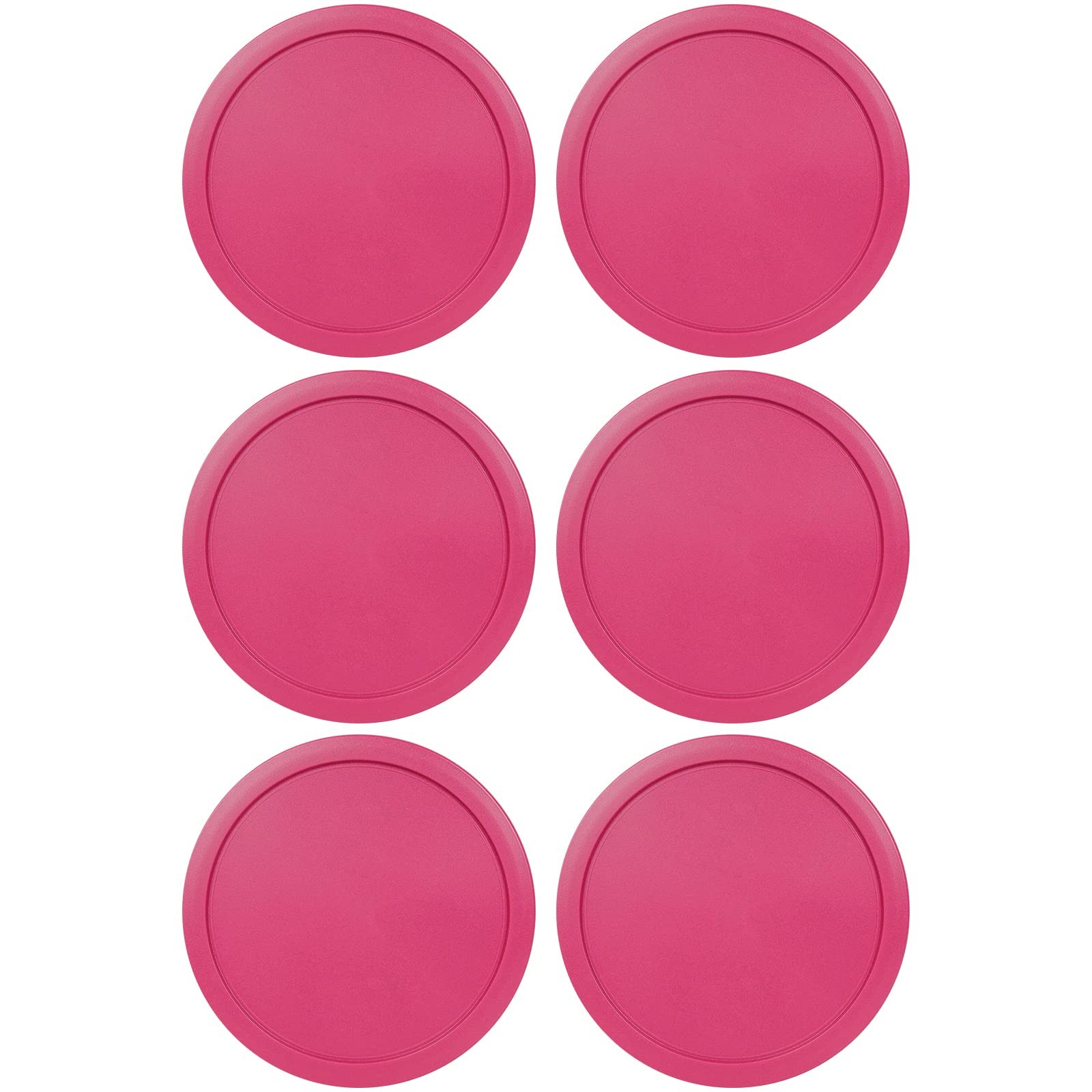 Replacement Lids fits Pyrex 2-Cup Round Glass Cover for 7200-PC Fuscia 6 Pack
