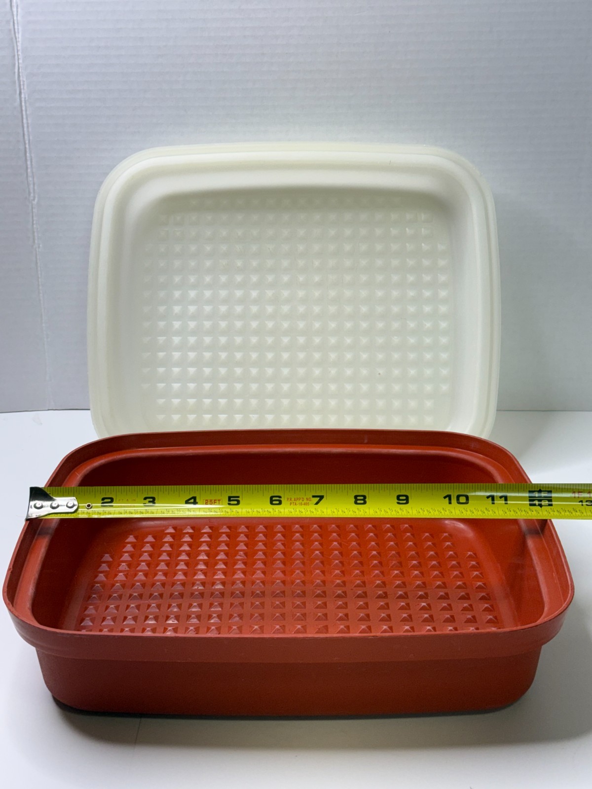 Tupperware Container #1294 Paprika Red 12×10 Meat Marinade Keeper Storage