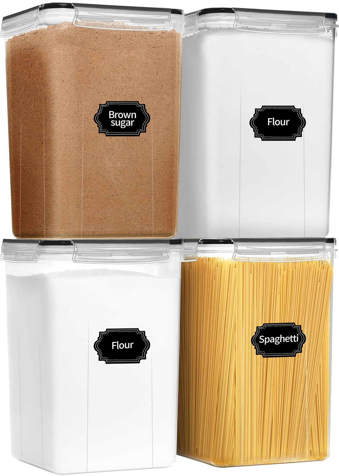 PRAKI Extra Large Tall Airtight Food Storage Containers 6.5L / 220oz, BPA Fre…
