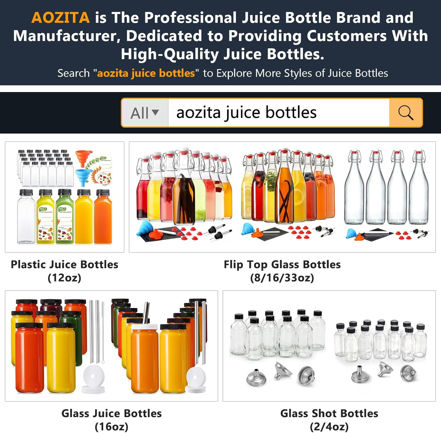 24 PACK, 12 OZ Reusable Plastic Juice Bottles with Caps, plus 24 Labels & 2 Sili