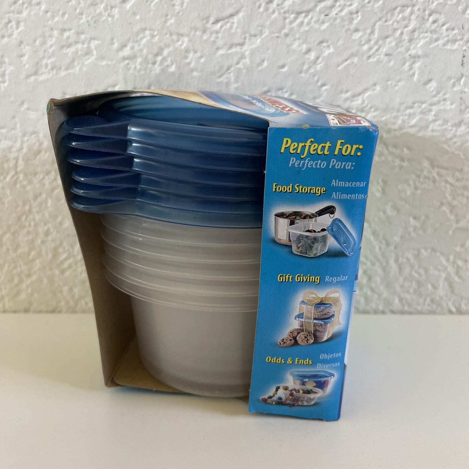 NEW 2006 Ziplock Vintage Snap ‘n Seal Bowls (6 Containers & Lids) 8fl.oz 1-Cup