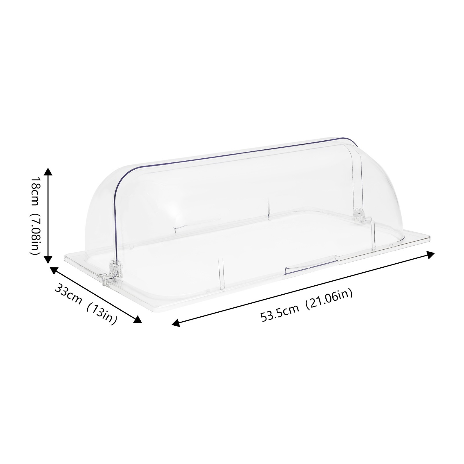 4 Pack Clear Roll Top Food Proof Cover Cover Chafing Dish Clear Display Cover
