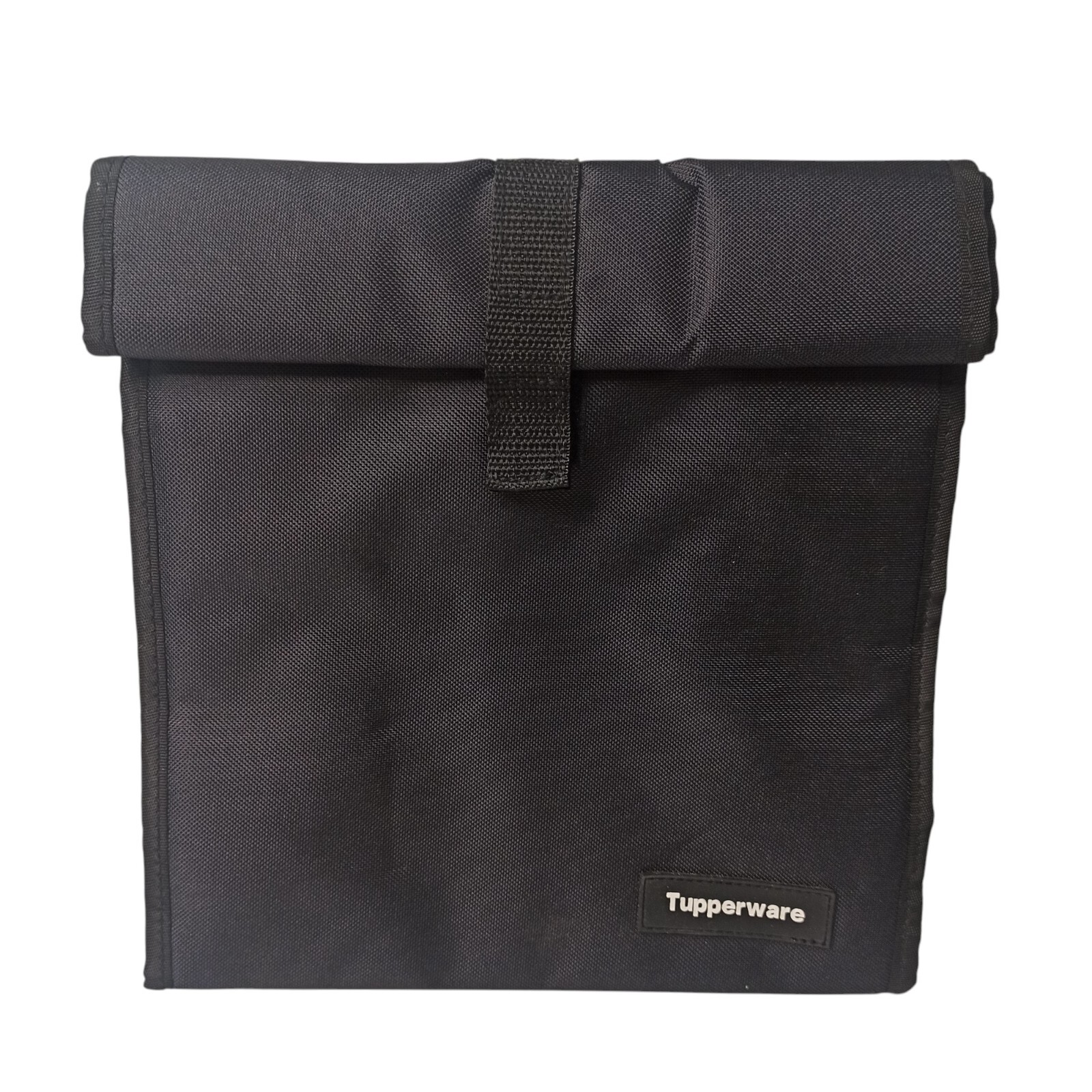 Tupperware Black Insulated Food Lunch Bag Pouch Hook Loop Brand New W/O Tags.