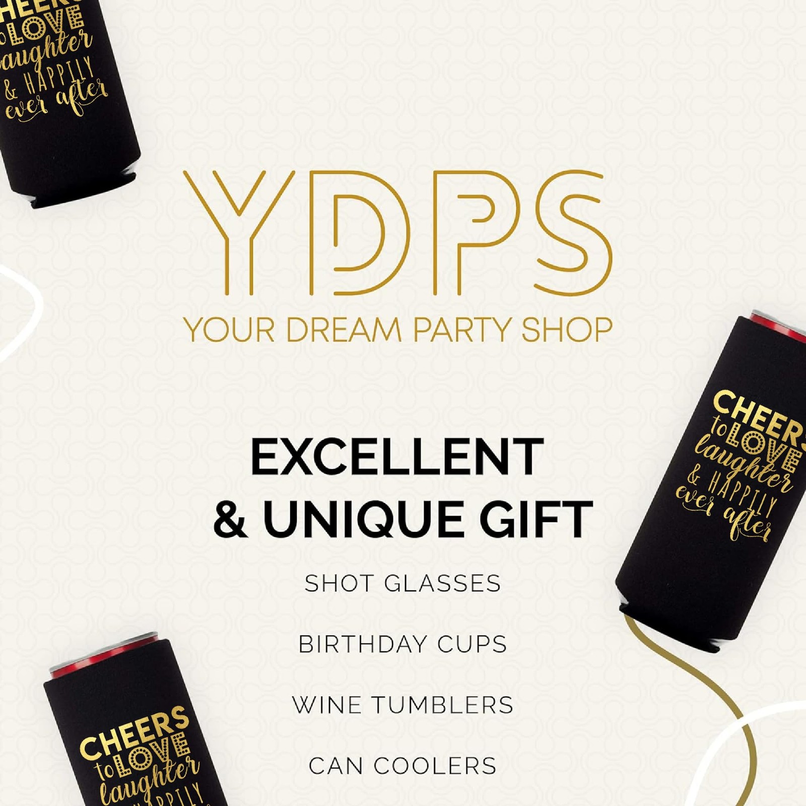 Your Dream Party Shop Wedding Can Cooler Decorations Set Of 12 – Cheers To Love