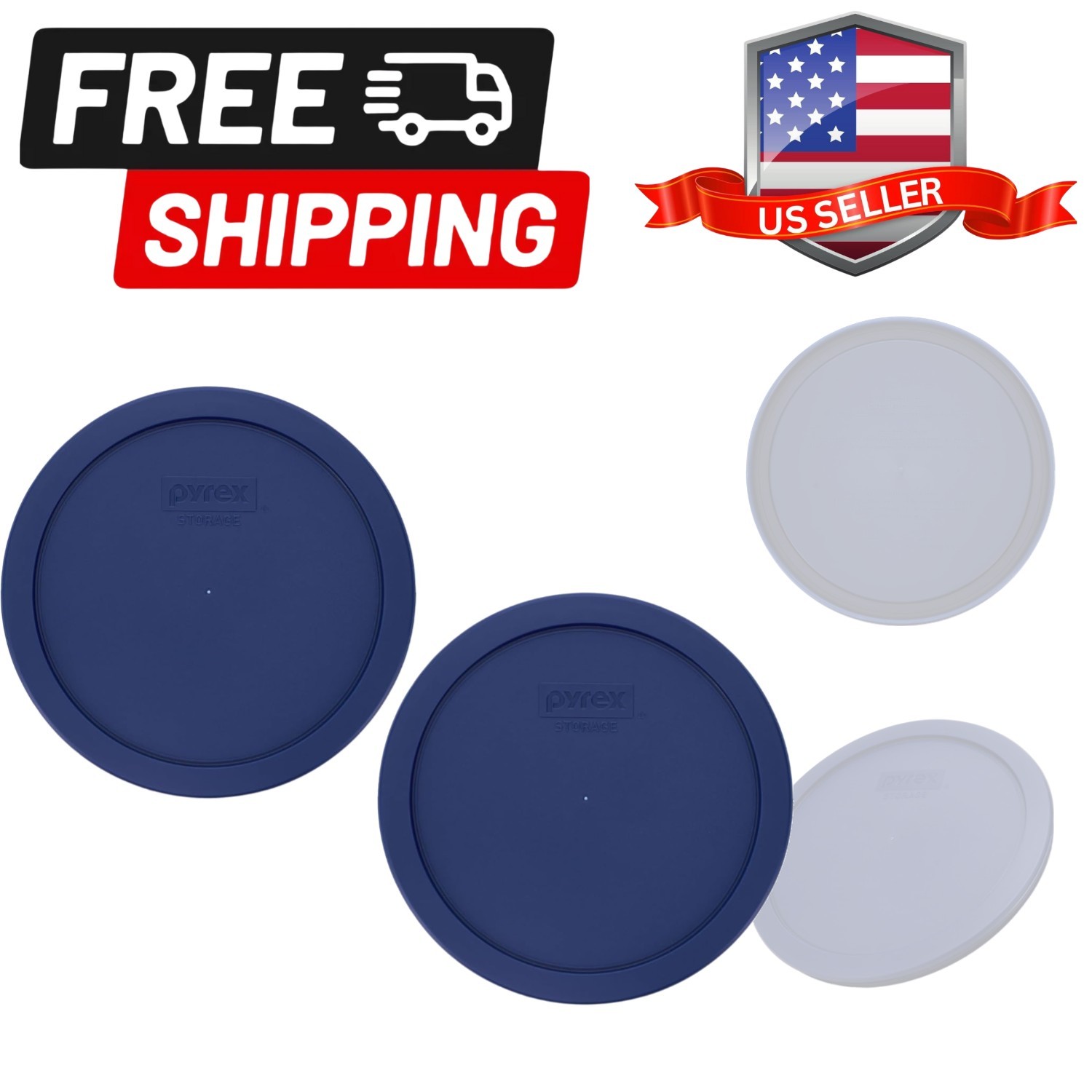 7402-PC 6 and 7-Cup Blue Food Storage Replacement Lid 2-Pack –