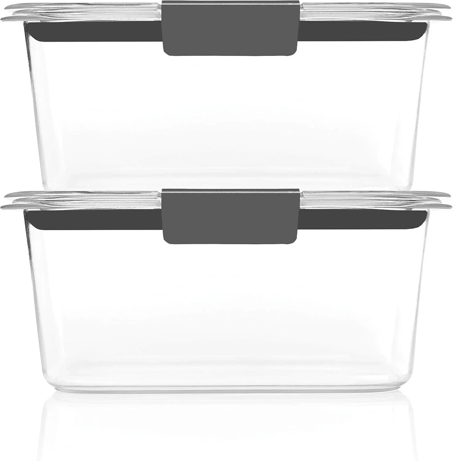 Rubbermaid Brilliance BPA-Free Food Storage Containers, Medium Deep, 4.7 Cup, 2-