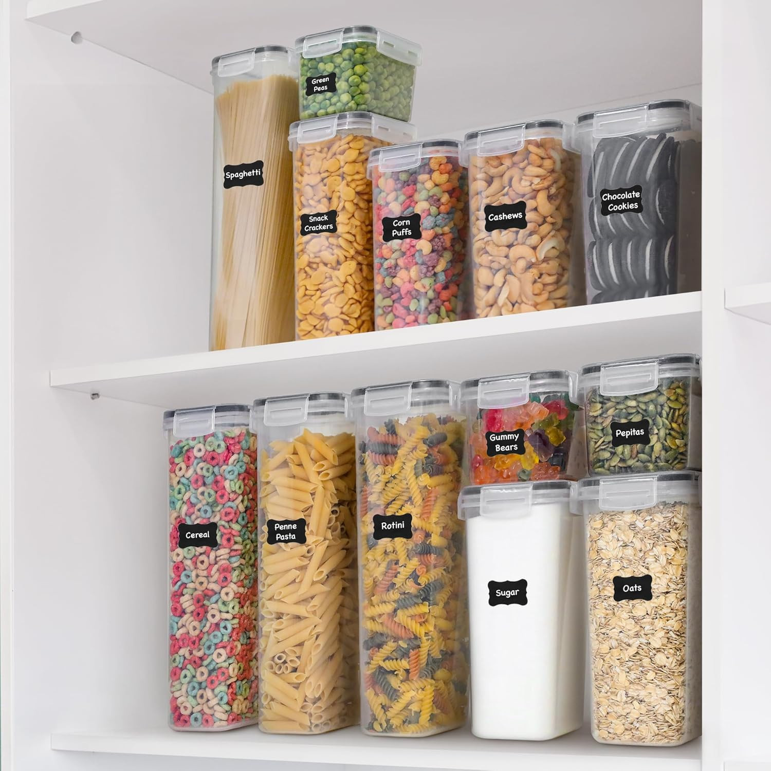 Freshware Kitchen Storage Containers with Lids, 48 PCS Airtight Food Storage Con