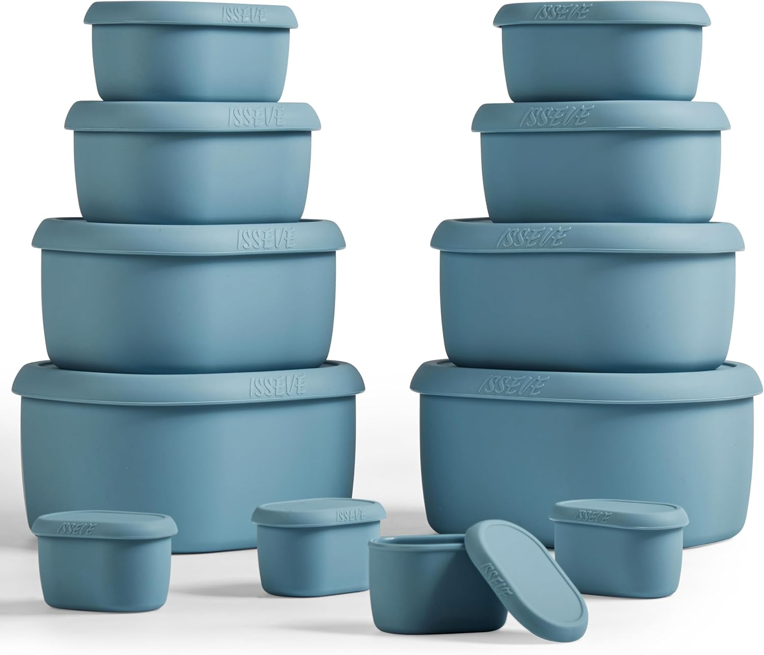 12Pcs/Set Nesting Silicone Food Storage Containers with Lids, BPA Free Reusable