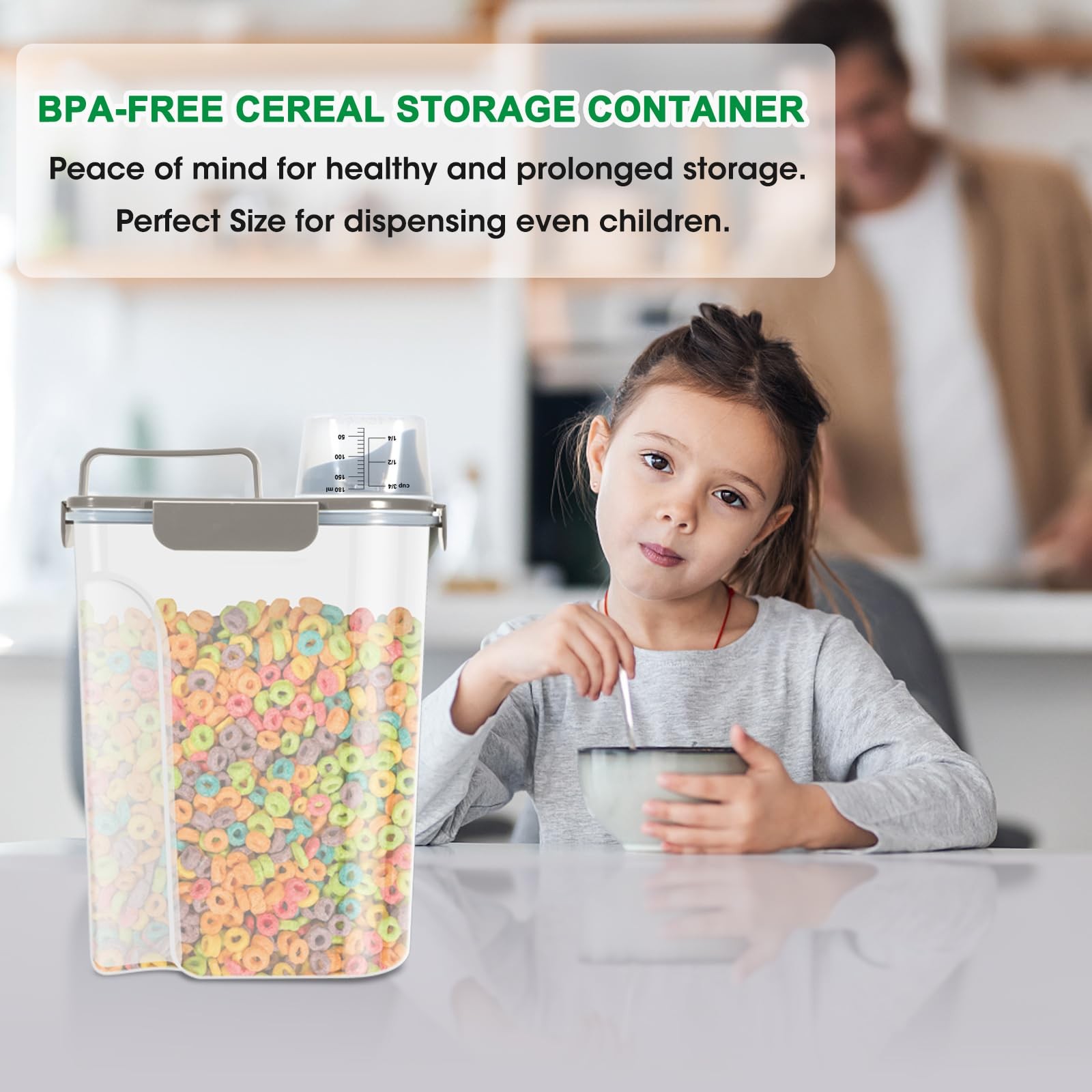 TBMax Airtight Rice Container 10 Lbs, Cereal Dispenser, Pet Cat Dog Food Stor…