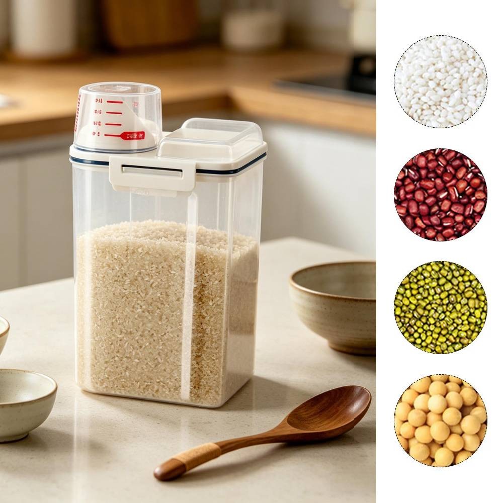 Rice Airtight Storage Container Cereal Containers Storage for Cereal Flour Rice