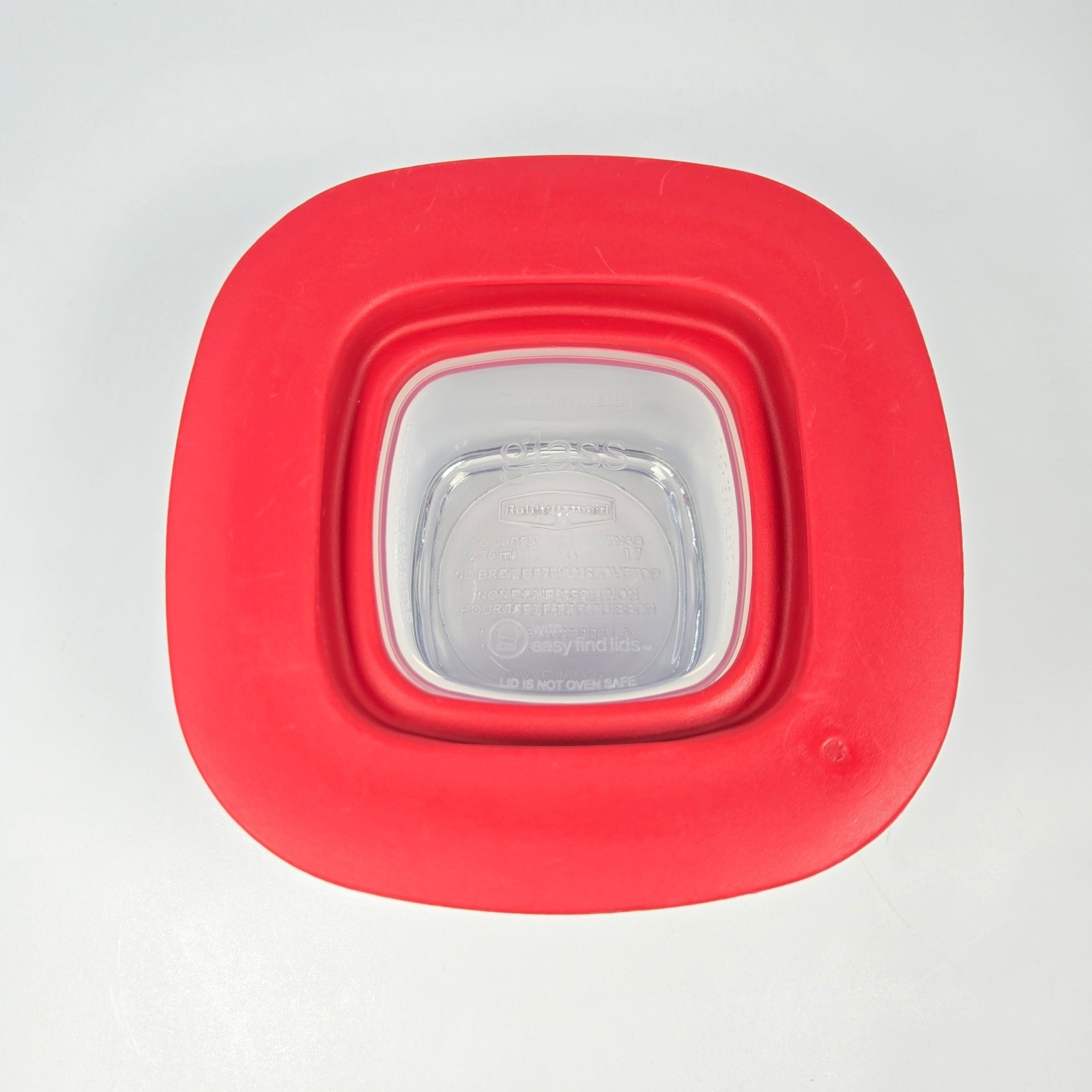 Rubbermaid Easy Find Lids Glass Food Storage Red 8 pc 1 cup, 1.5 cup, 2.5 cup