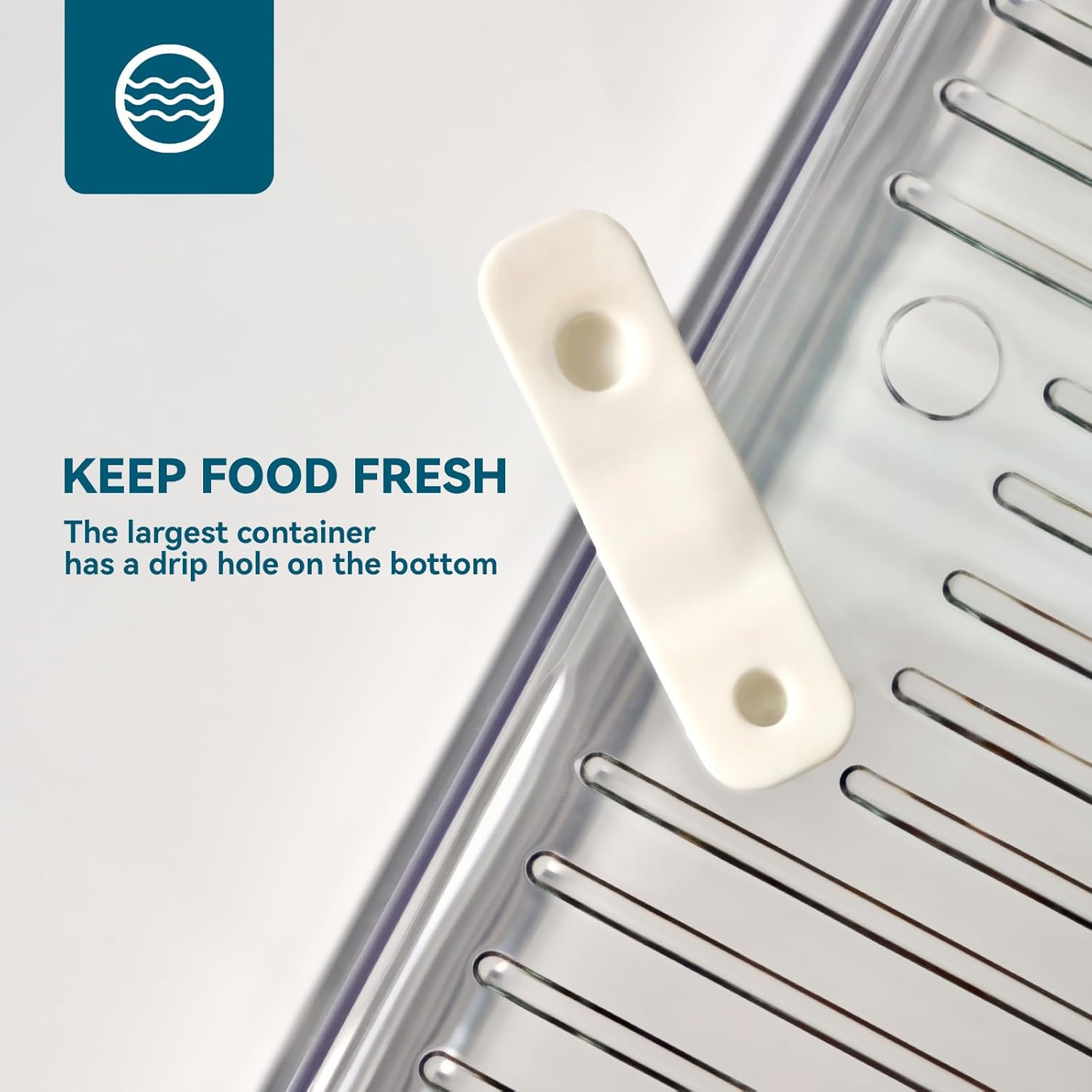 Luckore 10 Pack Clear Fridge Organizer, Stackable Refrigerator Organizer Bins wi