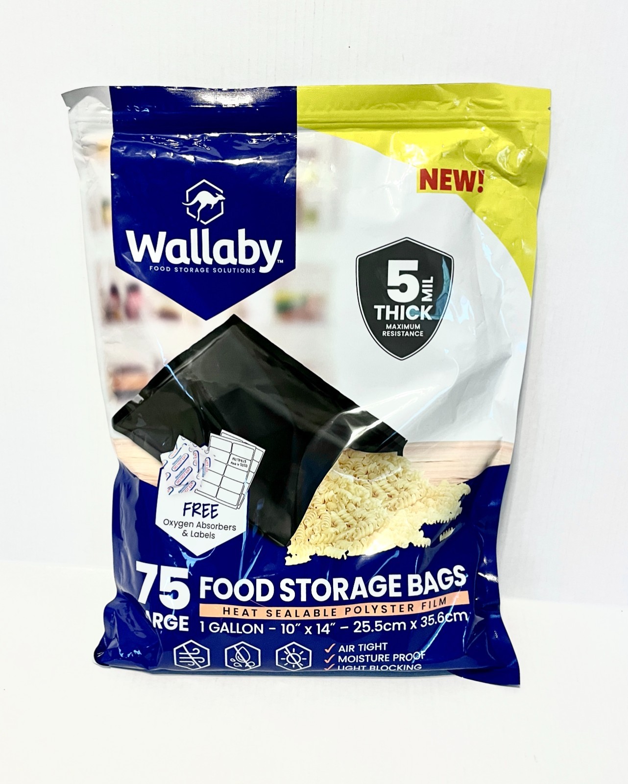Wallaby 75 Pack 10×14 – 1 Gallon Bundle Heat Sealable 5 Mil Food Storage Bags!