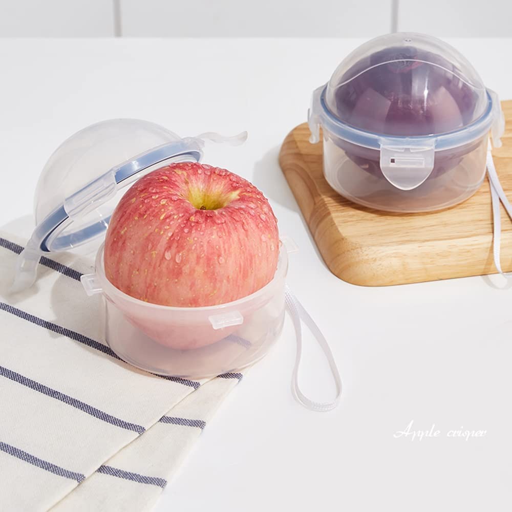 2 Pack Onion Storage Container and Tomato Lemon Apple Produce Saver Holder, P…