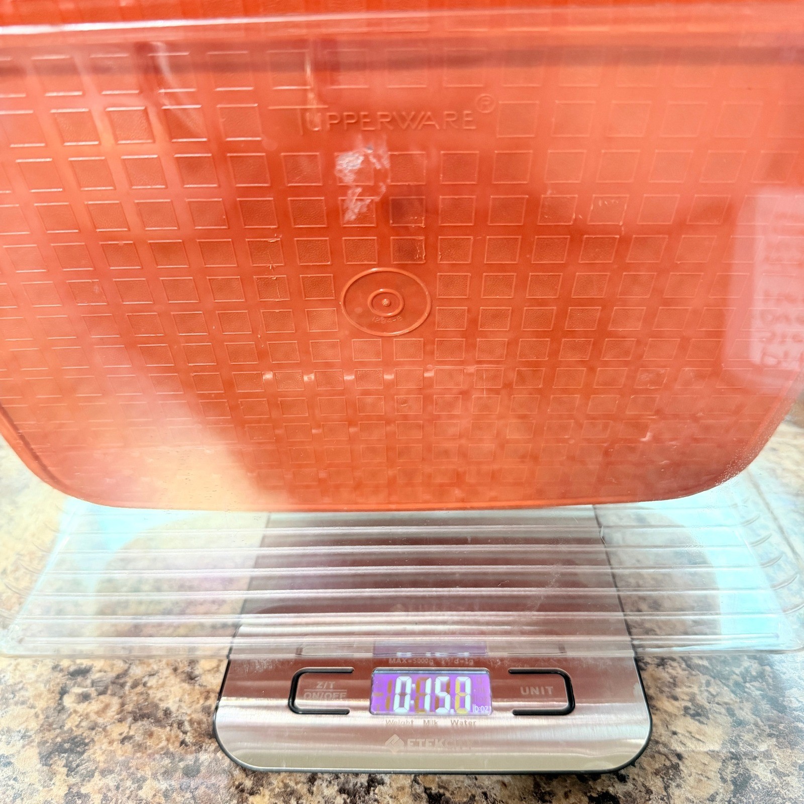 Vintage Tupperware Season-Serve Large Marinade Container Paprika Orange 1294