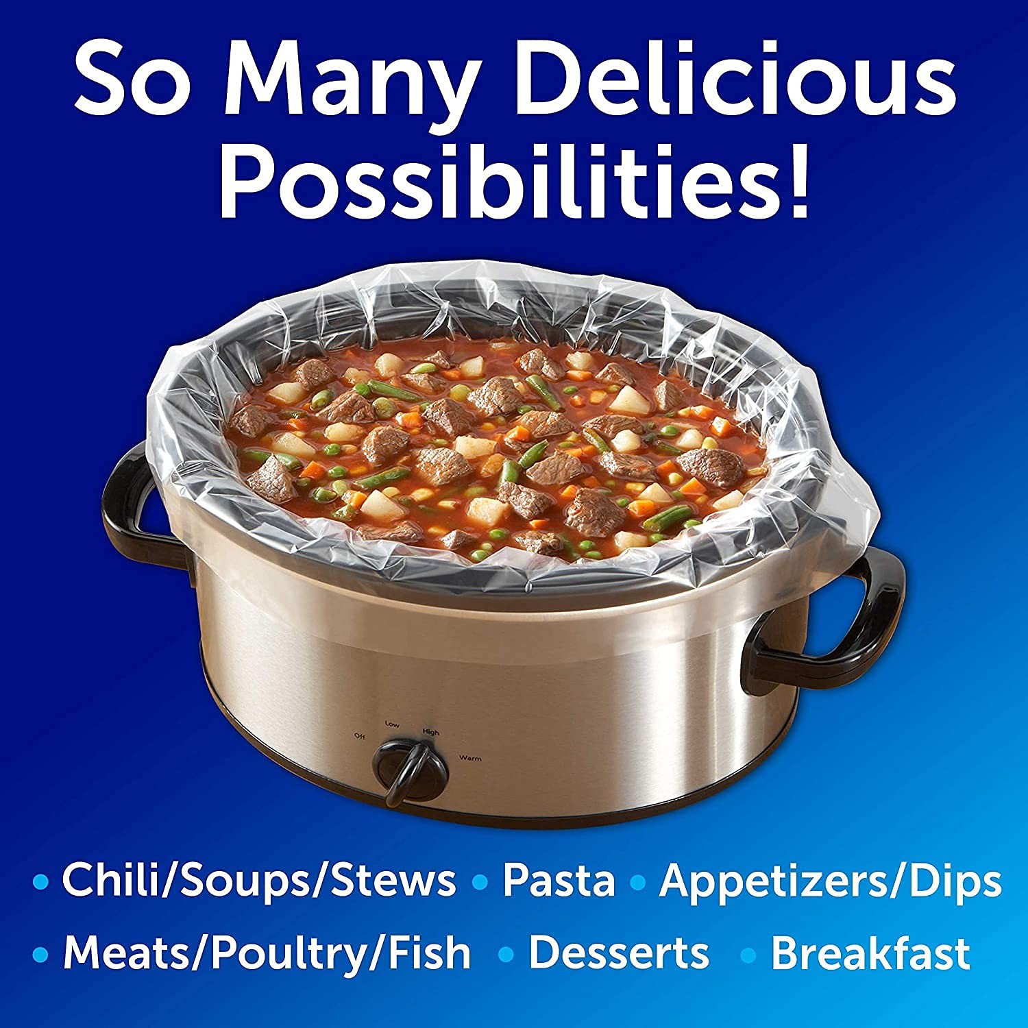 Reynolds Kitchens Slow Cooker Liners, Small (1-3 Quarts), Clear