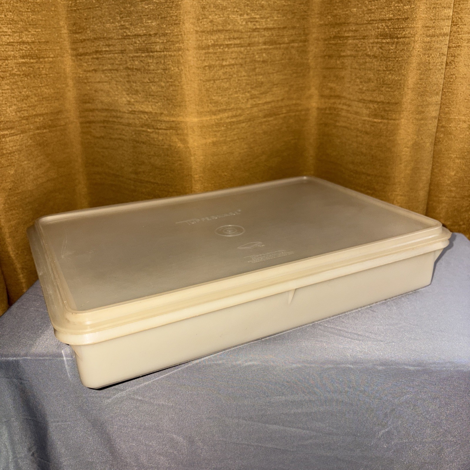 Vintage Tupperware Cold Cut Jello Cake Keeper 13″X 9″ Lid Storage Pan Rectangle